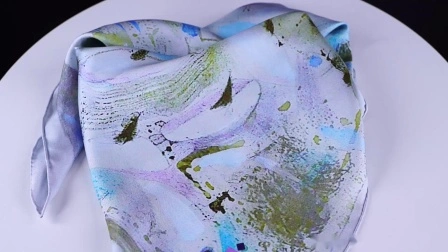 Bufanda de seda de impresión digital de moda de mujer personalizada